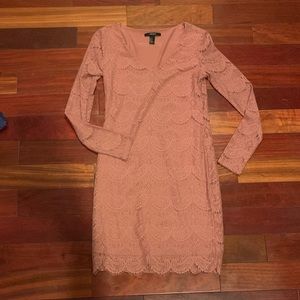Pink lace dress